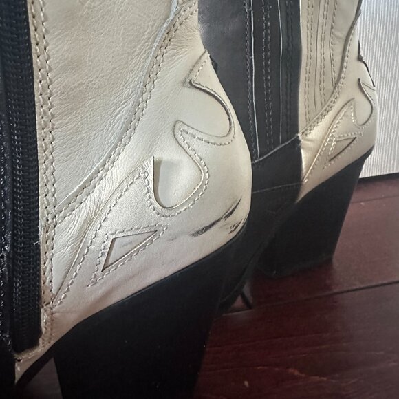 Dolce Vita Beaux Boot: Size 7, Black and White Leather - Picture 5 of 8